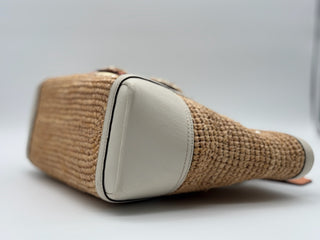 COACH Hamptons Straw Applique Tote