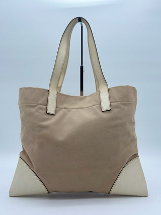Prada Cinghiale-Trimmed Canapa Tote