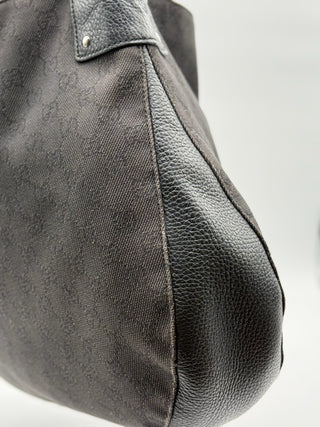 Gucci Black GG Monogram Canvas Hobo Bag
