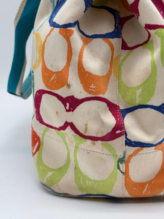COACH Hampton Multicolor Scribble Tote