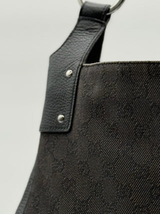 Gucci Black GG Monogram Canvas Hobo Bag