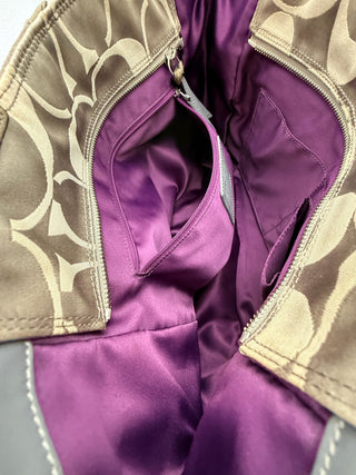 COACH Patchwork Brown Shoulder Bag