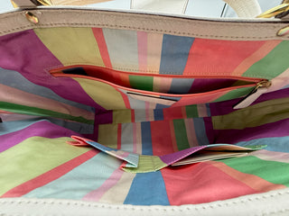 COACH Hamptons Straw Applique Tote