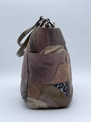 COACH Patchwork Brown Shoulder Bag