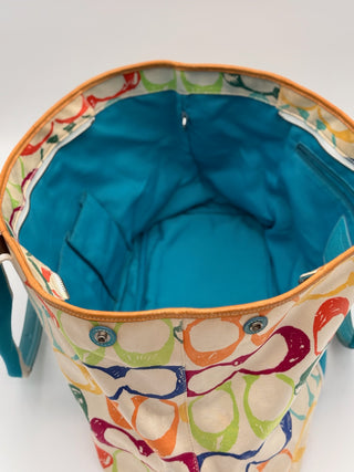 COACH Hampton Multicolor Scribble Tote