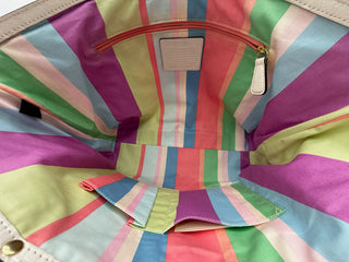 COACH Hamptons Straw Applique Tote