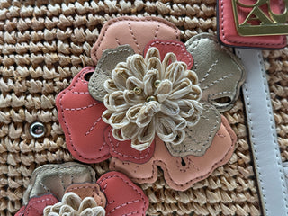 COACH Hamptons Straw Applique Tote