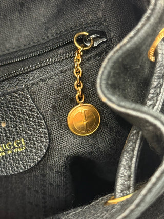 Gucci Vintage Suede Bamboo Backpack