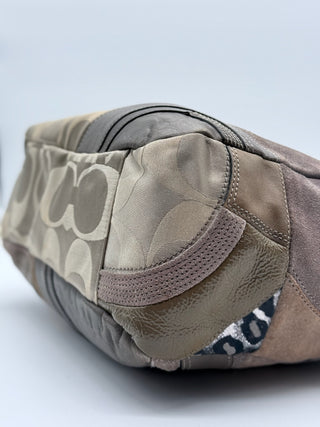COACH Patchwork Brown Shoulder Bag