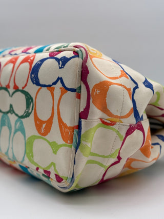 COACH Hampton Multicolor Scribble Tote