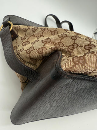 Gucci Buckle Canvas Tote