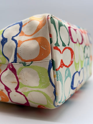 COACH Hampton Multicolor Scribble Tote