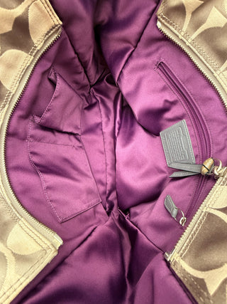 COACH Patchwork Brown Shoulder Bag