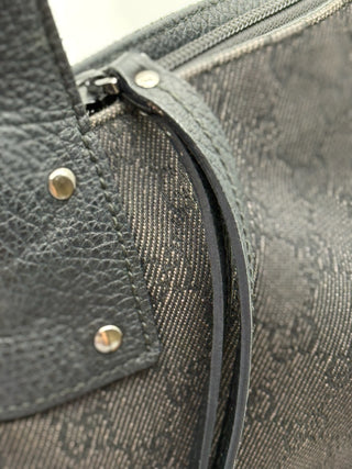 Gucci Black GG Monogram Canvas Hobo Bag