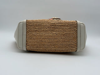 COACH Hamptons Straw Applique Tote