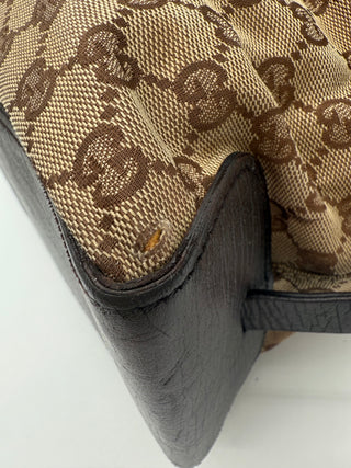 Gucci Buckle Canvas Tote