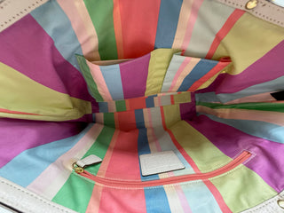 COACH Hamptons Straw Applique Tote