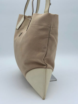 Prada Cinghiale-Trimmed Canapa Tote