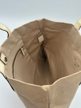 Prada Cinghiale-Trimmed Canapa Tote