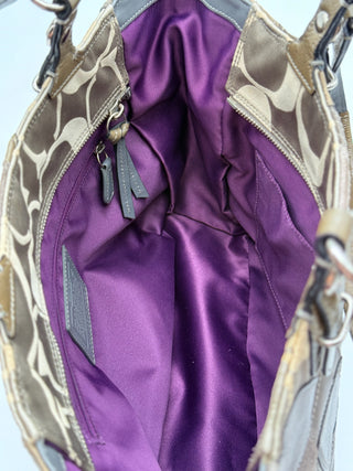 COACH Patchwork Brown Shoulder Bag