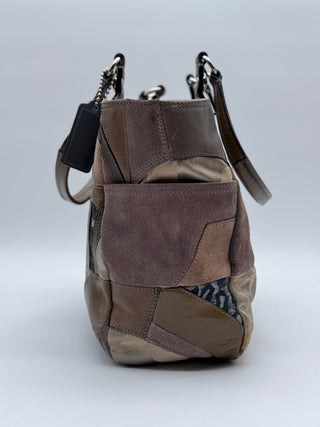 COACH Patchwork Brown Shoulder Bag