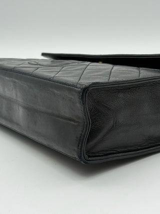 Chanel Vintage Leather Matelasse Coco Mark Tassel Chain Bag