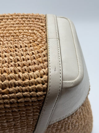 COACH Hamptons Straw Applique Tote