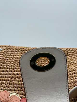 COACH Hamptons Straw Applique Tote