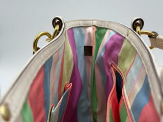 COACH Hamptons Straw Applique Tote