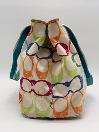 COACH Hampton Multicolor Scribble Tote