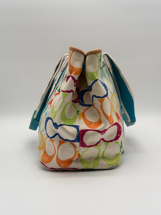 COACH Hampton Multicolor Scribble Tote