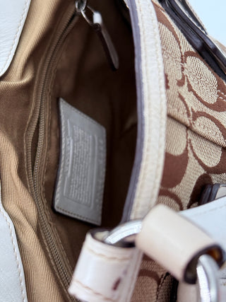 COACH Shoulder Bag Signature White