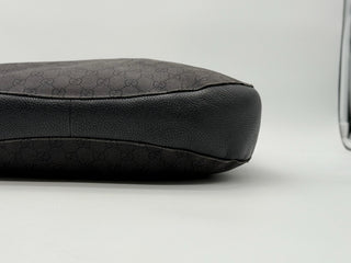 Gucci Black GG Monogram Canvas Hobo Bag