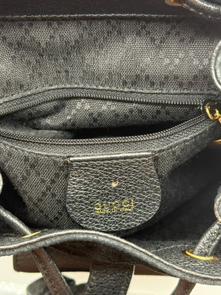 Gucci Vintage Suede Bamboo Backpack