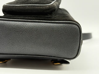 Gucci Vintage Suede Bamboo Backpack