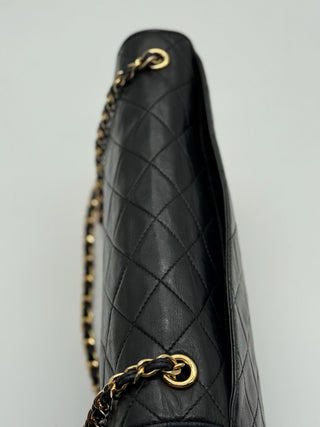 Chanel Vintage Leather Matelasse Coco Mark Tassel Chain Bag