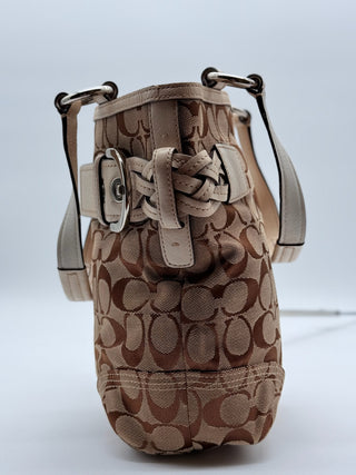 COACH Shoulder Bag Signature White