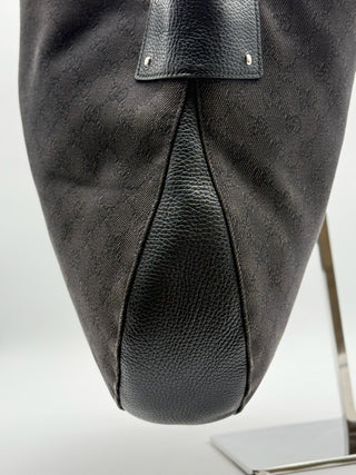 Gucci Black GG Monogram Canvas Hobo Bag