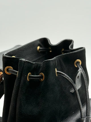 Gucci Vintage Suede Bamboo Backpack