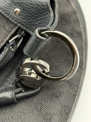 Gucci Black GG Monogram Canvas Hobo Bag
