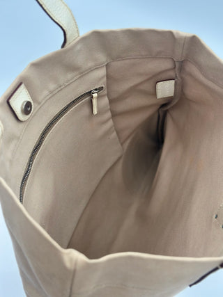 Prada Cinghiale-Trimmed Canapa Tote