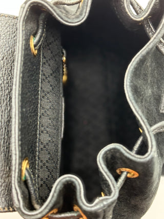 Gucci Vintage Suede Bamboo Backpack