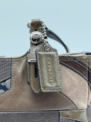 COACH Patchwork Brown Shoulder Bag