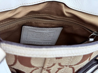 COACH Shoulder Bag Signature White