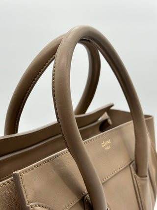 CELINE Mini Luggage Dune Handbag
