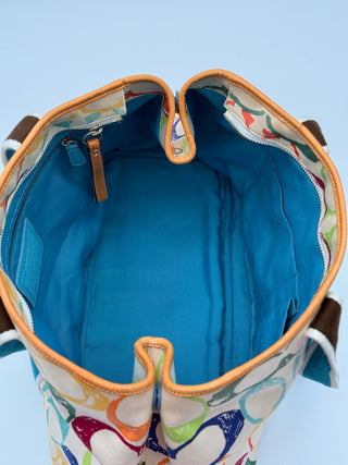 COACH Hampton Multicolor Scribble Tote