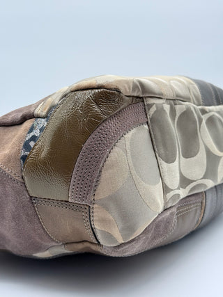 COACH Patchwork Brown Shoulder Bag
