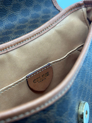 CELINE Vintage Macadam Brown Medium Crossbody