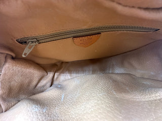 Celine Vintage Macadam Brown Round Sling