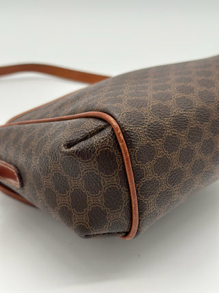 CELINE Vintage Macadam Brown Medium Crossbody